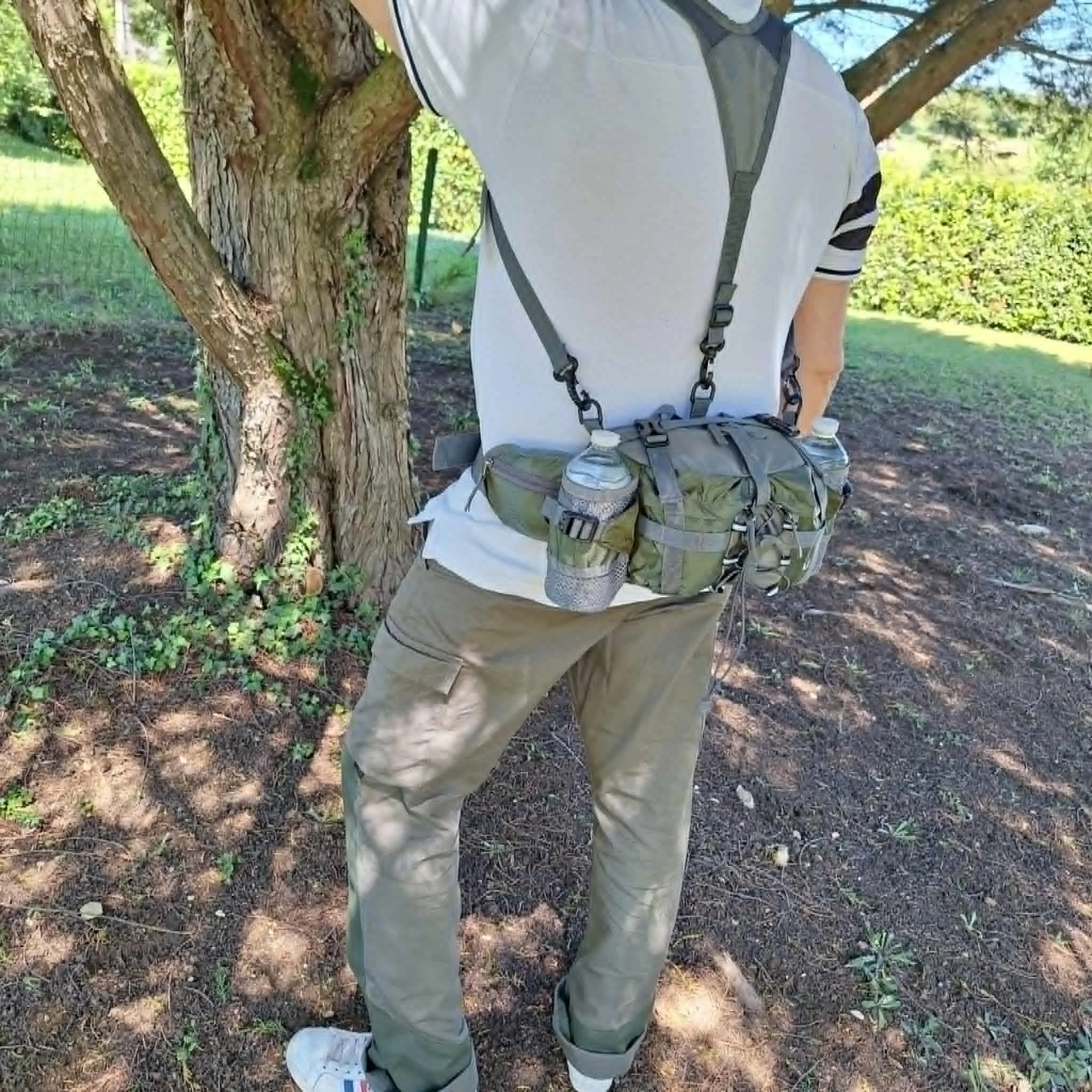 Mochila Outdoor Rando Confort Plus — costas acolchoadas, vários bolsos, verde escuro – photo 2